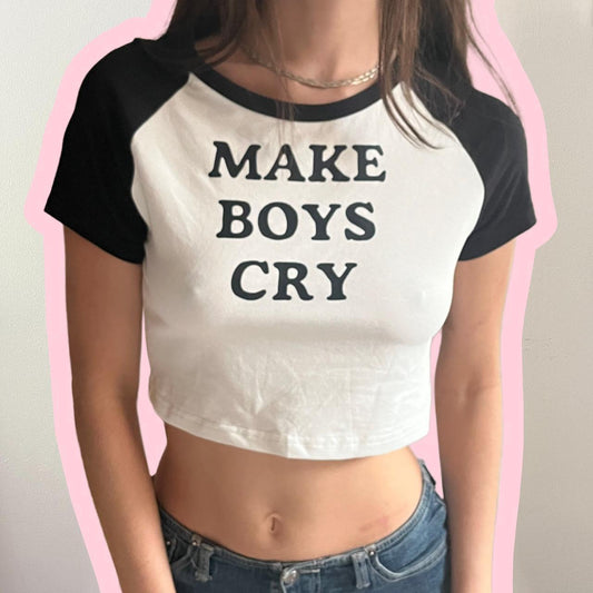 make boys cry baby tee - M, 2XL