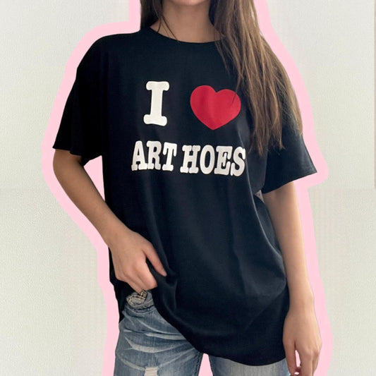 i <3 art hoes oversized tshirt - L