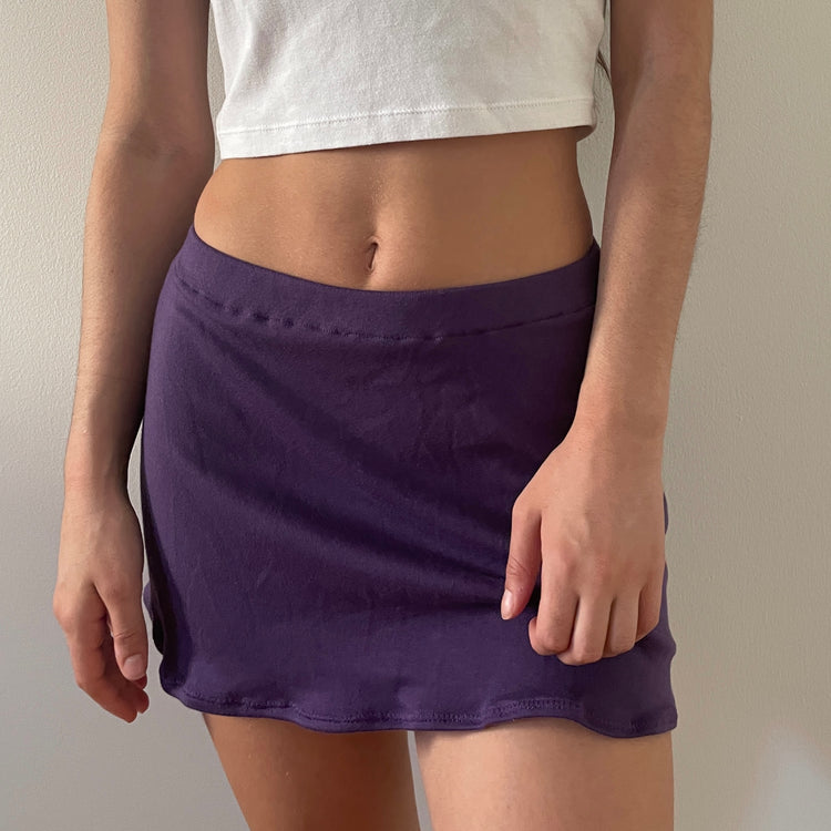 Purple Ruffled Mini Skirt - XS/S, S/M