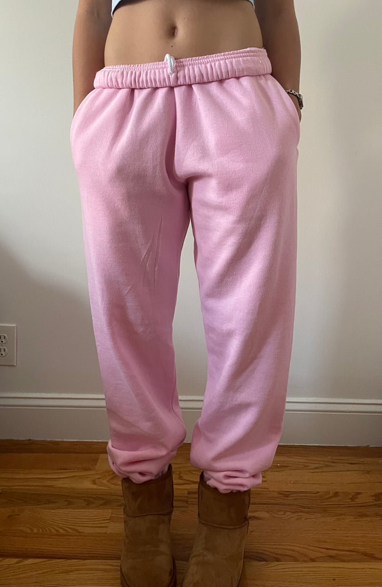 Pink sassy graphic kiss this sweatpants, soft pink fleece sweatpants, y2k fashion