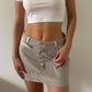 pinstripe mini skirt - S/M